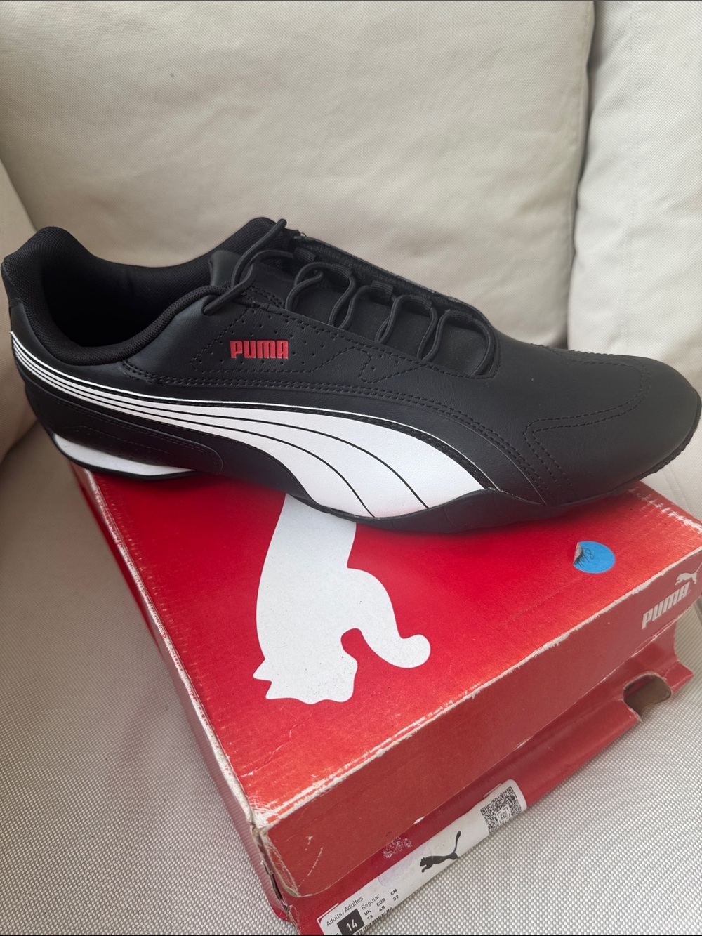 Puma Men’s Black & White Low-Profile Sneaker